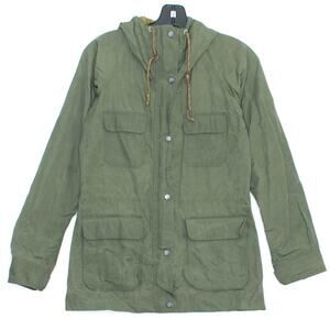 Eddie Bauer Womens Jacket Mountain Parka Rain Hooded Pockets Green Size XS FE